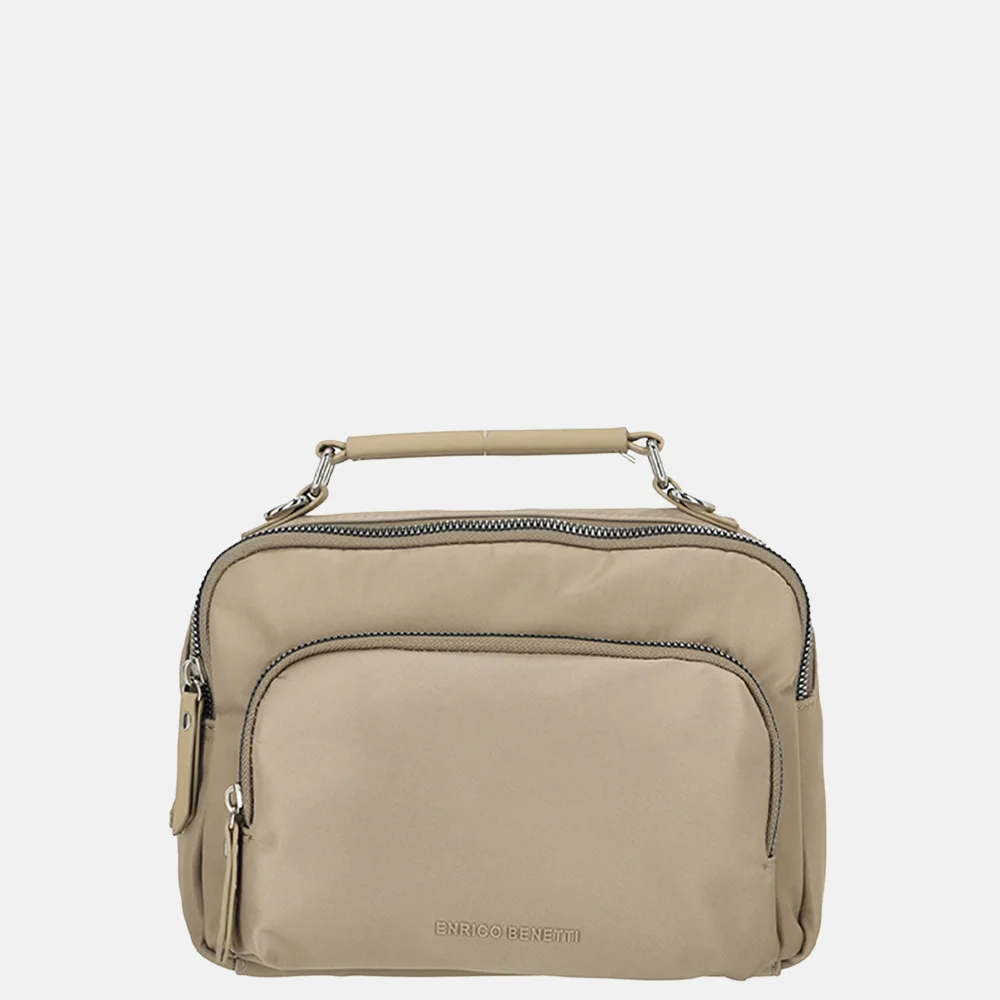 Enrico Benetti Caroline crossbody 3rits taupe bij Duifhuizen