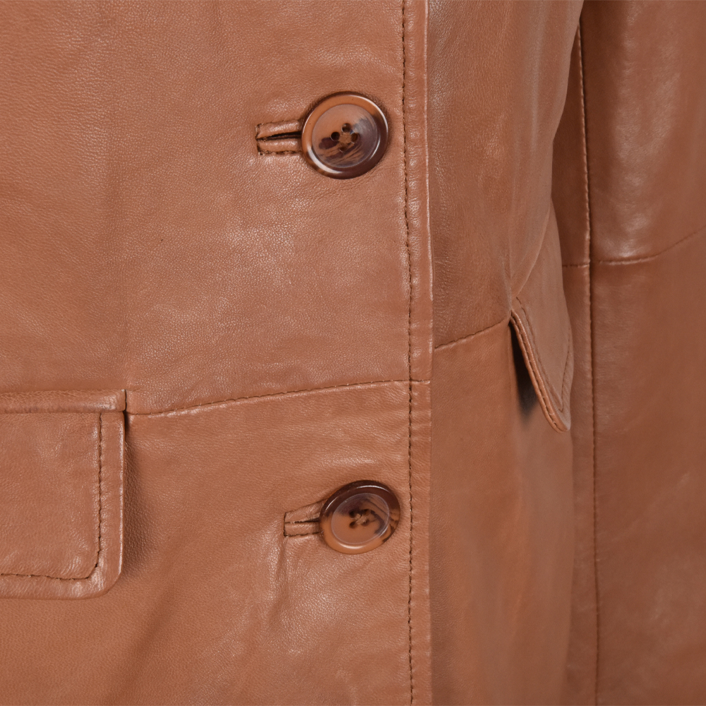 Dekkers Ledermode Daria dames jack cognac bij Duifhuizen