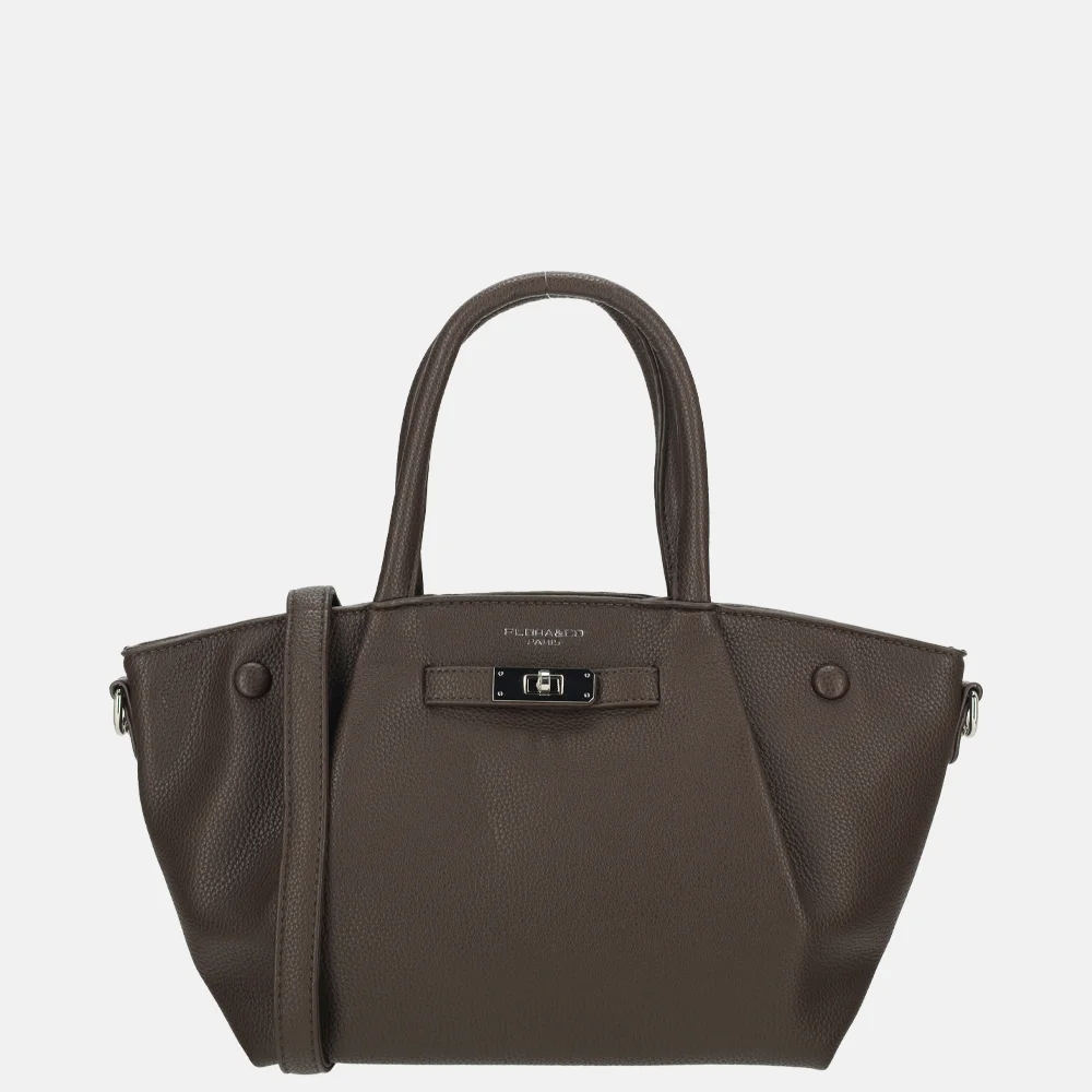 Flora & Co handtas chocolat bij Duifhuizen