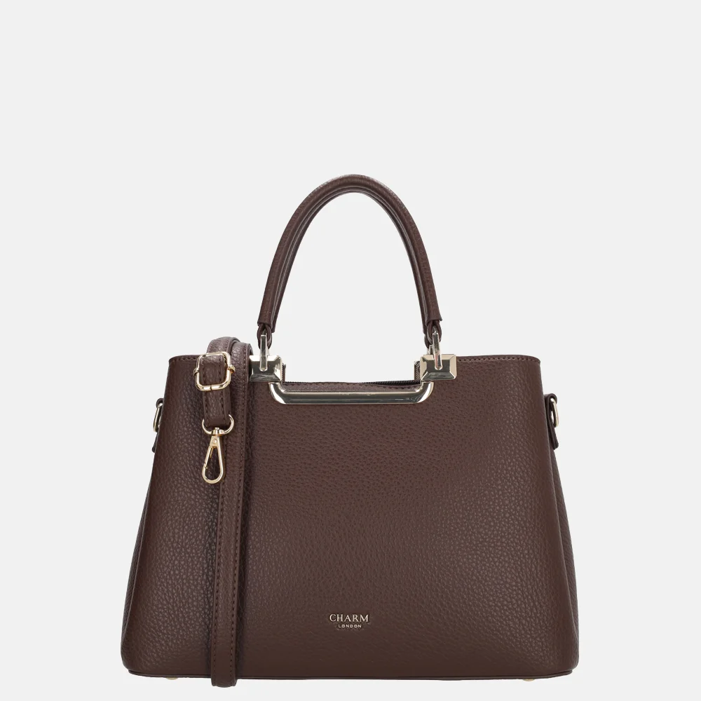 Charm London handtas M donkerbruin bij Duifhuizen
