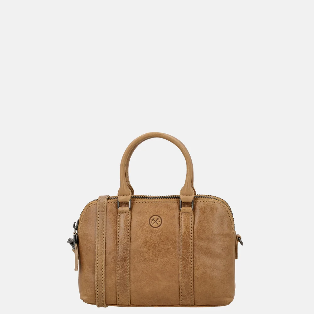 Hide & Stitches Porto handtas S taupe bij Duifhuizen