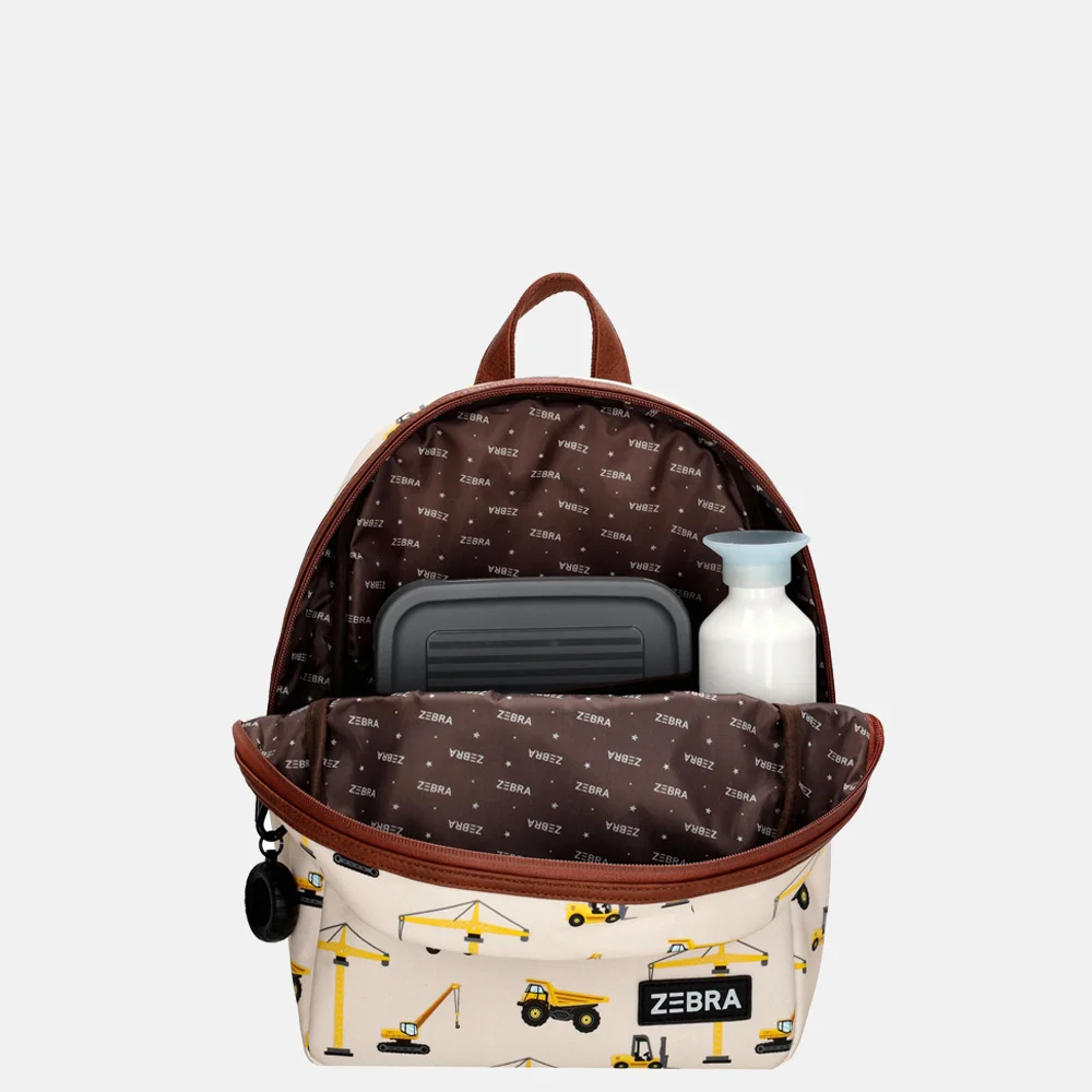 Zebra Trends kinderrugzak bouwverkeer print bij Duifhuizen