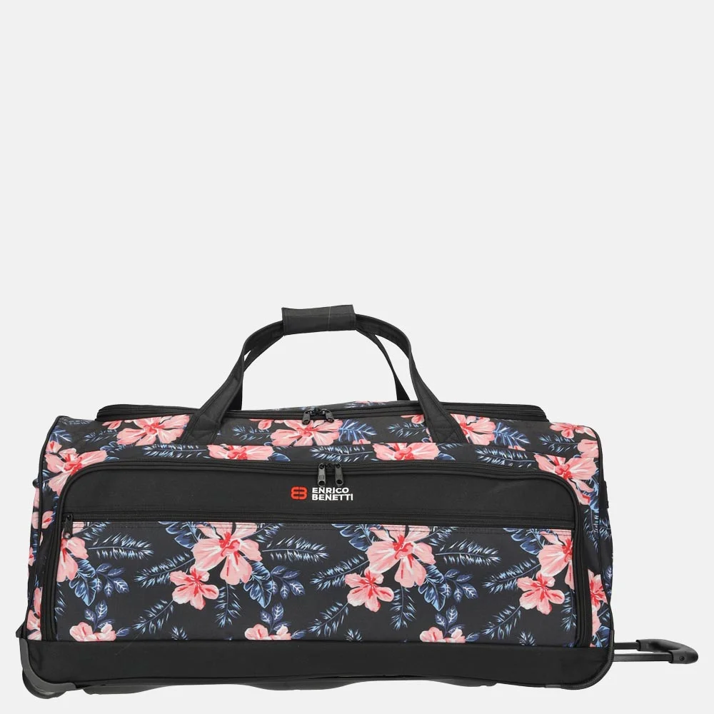 Enrico Benetti Santa Cruz wieltas 75cm black flower