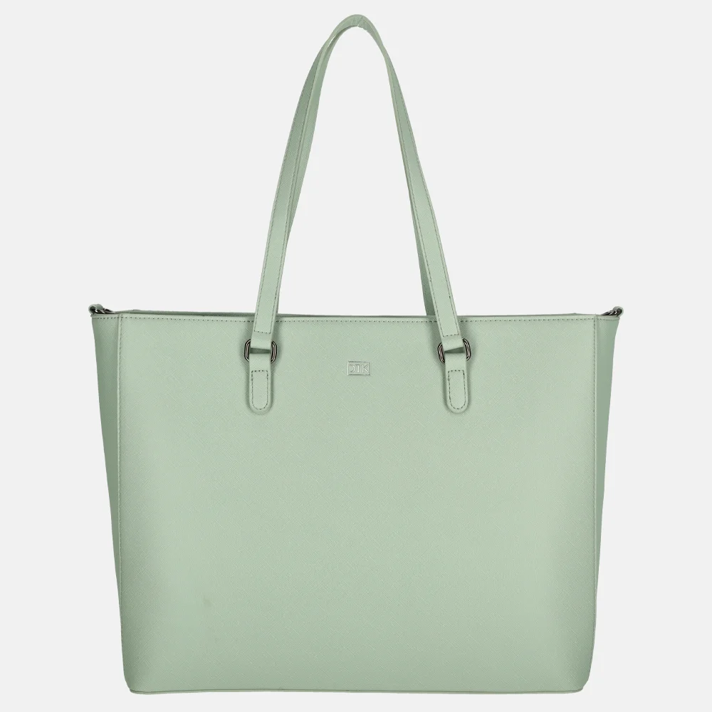 Duifhuizen Saffiano shopper L pistachio bij Duifhuizen