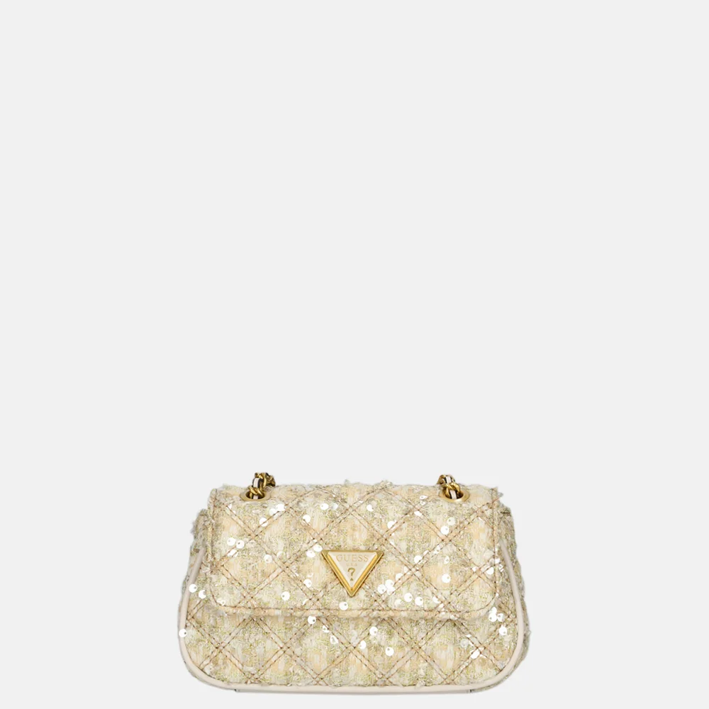 Guess Guilly mini convertible crossbody tas gold multi bij Duifhuizen