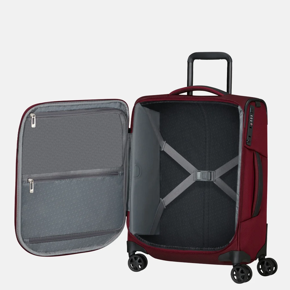 Samsonite Respark Strict handbagage koffer 55 cm burgundy bij Duifhuizen