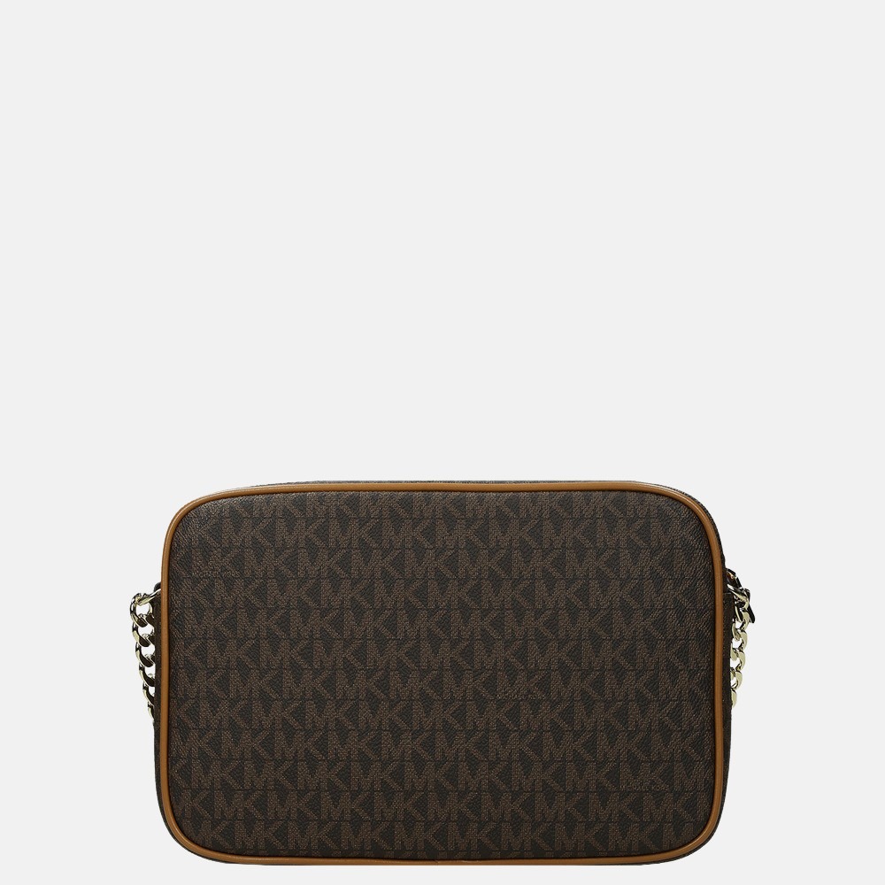 Michael Kors Jet Set East West crossbody tas L brown bij Duifhuizen