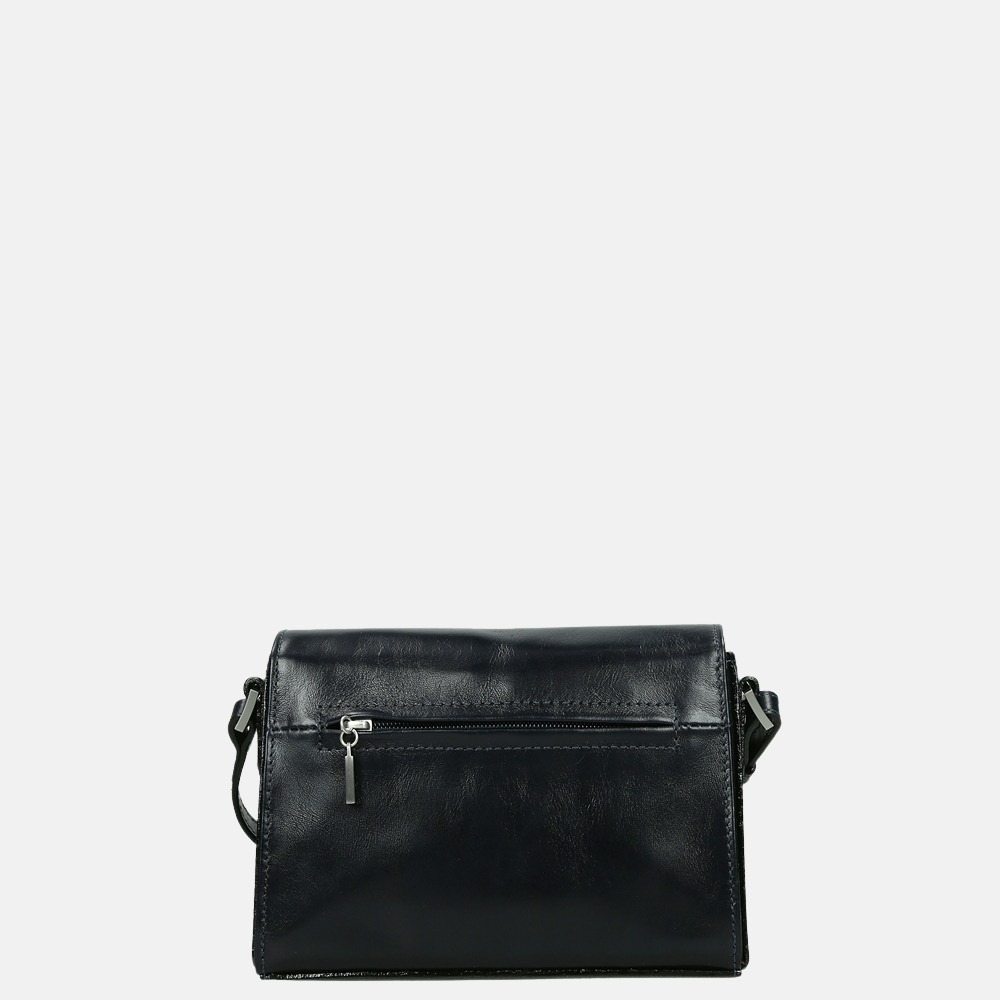 Claudio Ferrici Classico crossbody tas navy bij Duifhuizen