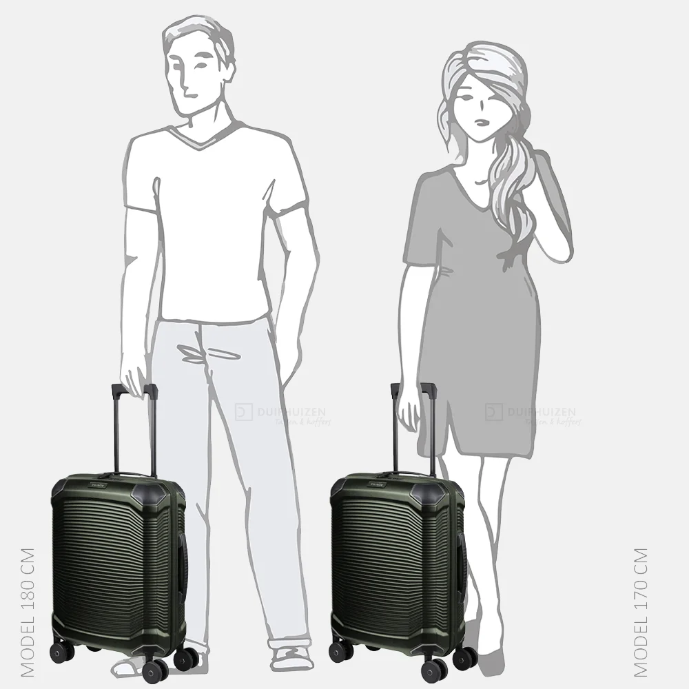 Travelite Millennium handbagage koffer 55 cm pine green bij Duifhuizen