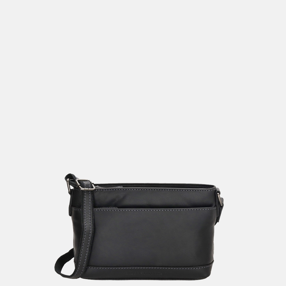 Hide & Stitches Japura crossbody tas zwart