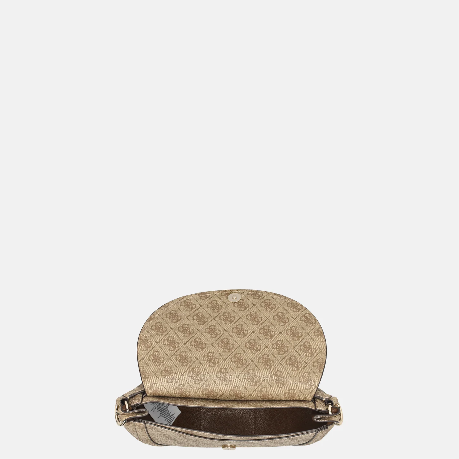 Guess Coleen crossbody tas latte logo bij Duifhuizen