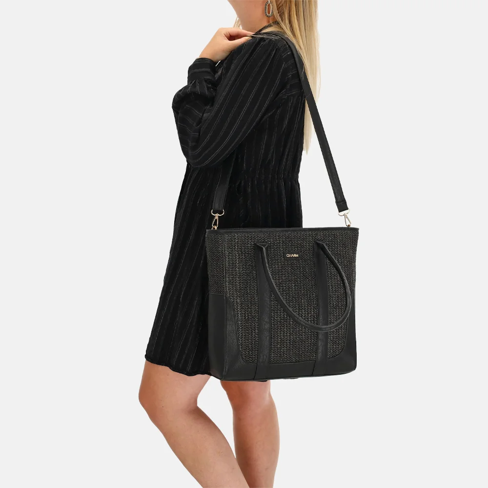 Charm London Hillingdon shopper zwart bij Duifhuizen