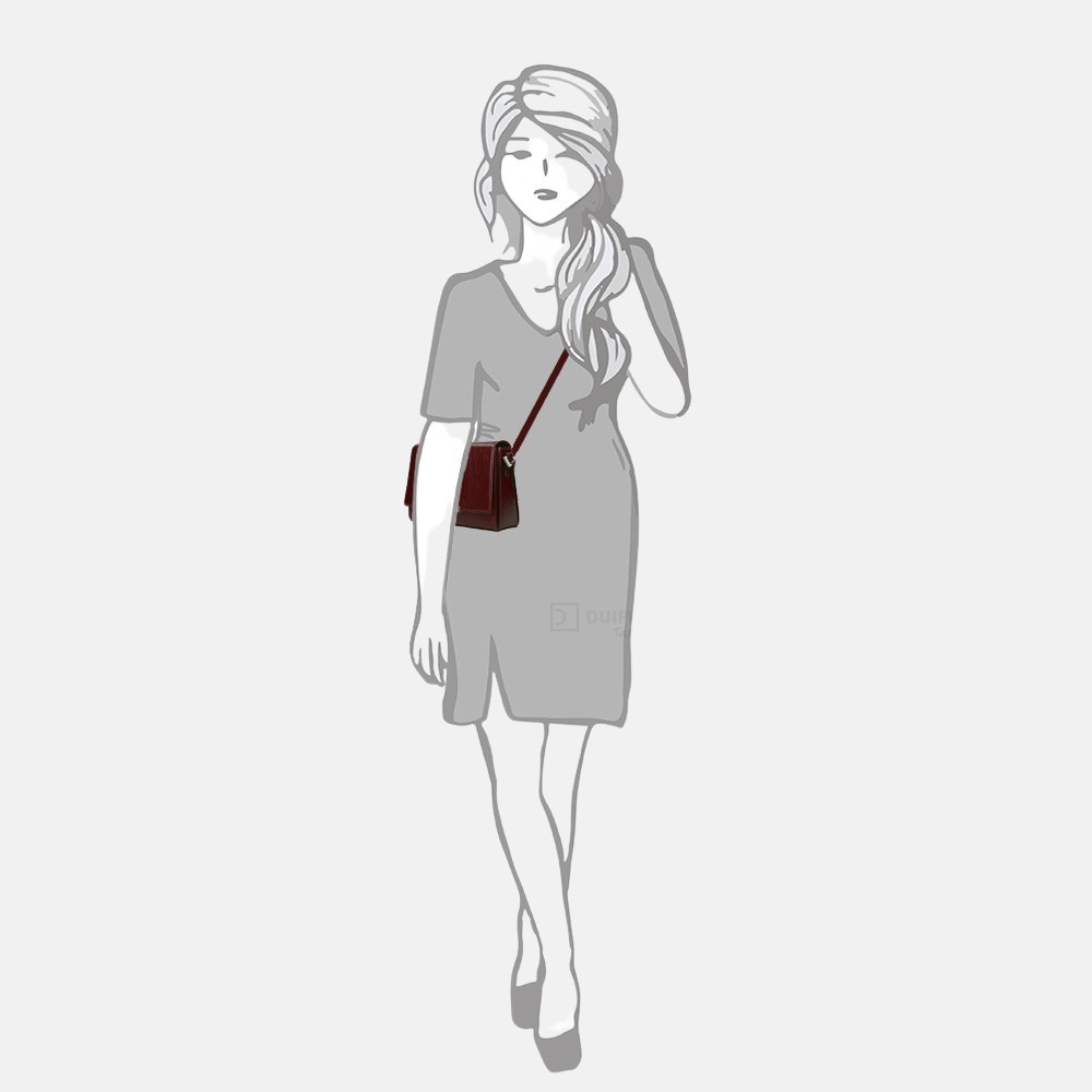 Claudio Ferrici Classico crossbody tas S red bij Duifhuizen