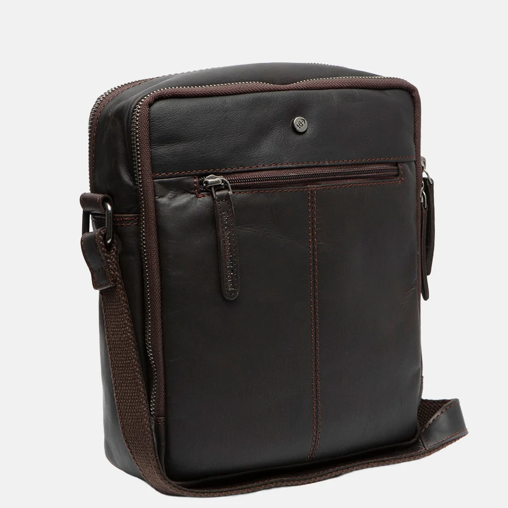 Chesterfield Alva schoudertas dark brown bij Duifhuizen