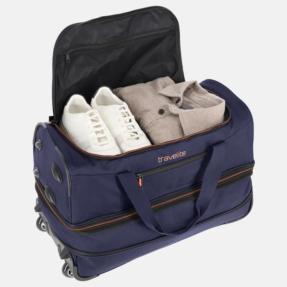 Travelite Basics reistas 55 cm navy bij Duifhuizen