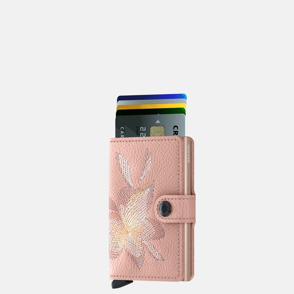 Secrid Miniwallet pasjeshouder stitch magnolia rose bij Duifhuizen