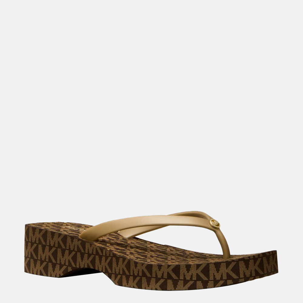 Michael Kors slippers brown bij Duifhuizen