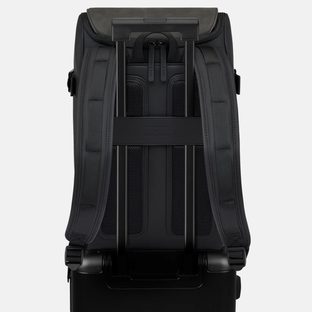 Kapten & Son Bali laptoprugzak M all black bij Duifhuizen