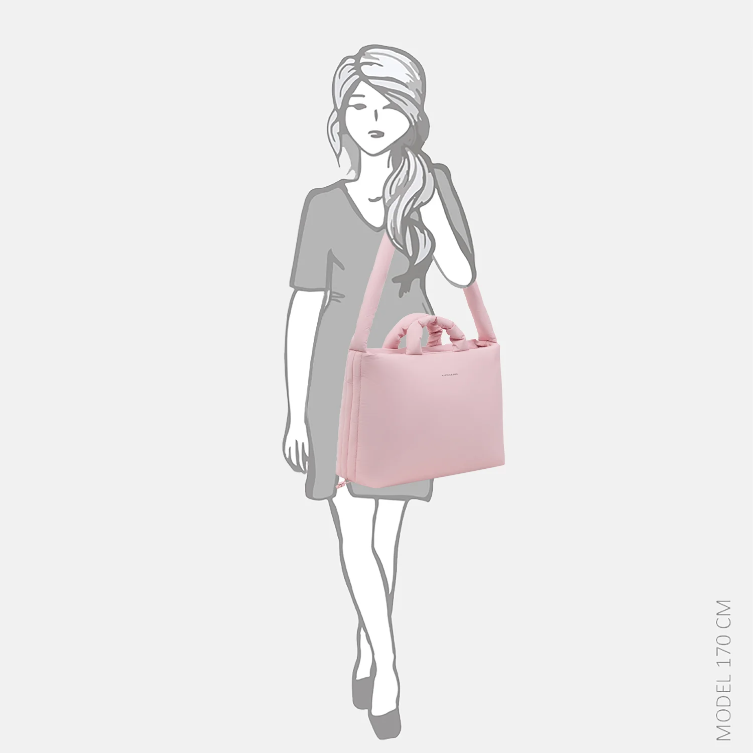 Kapten & Son Skara Cloud Pro shopper 16 inch peach pink bij Duifhuizen