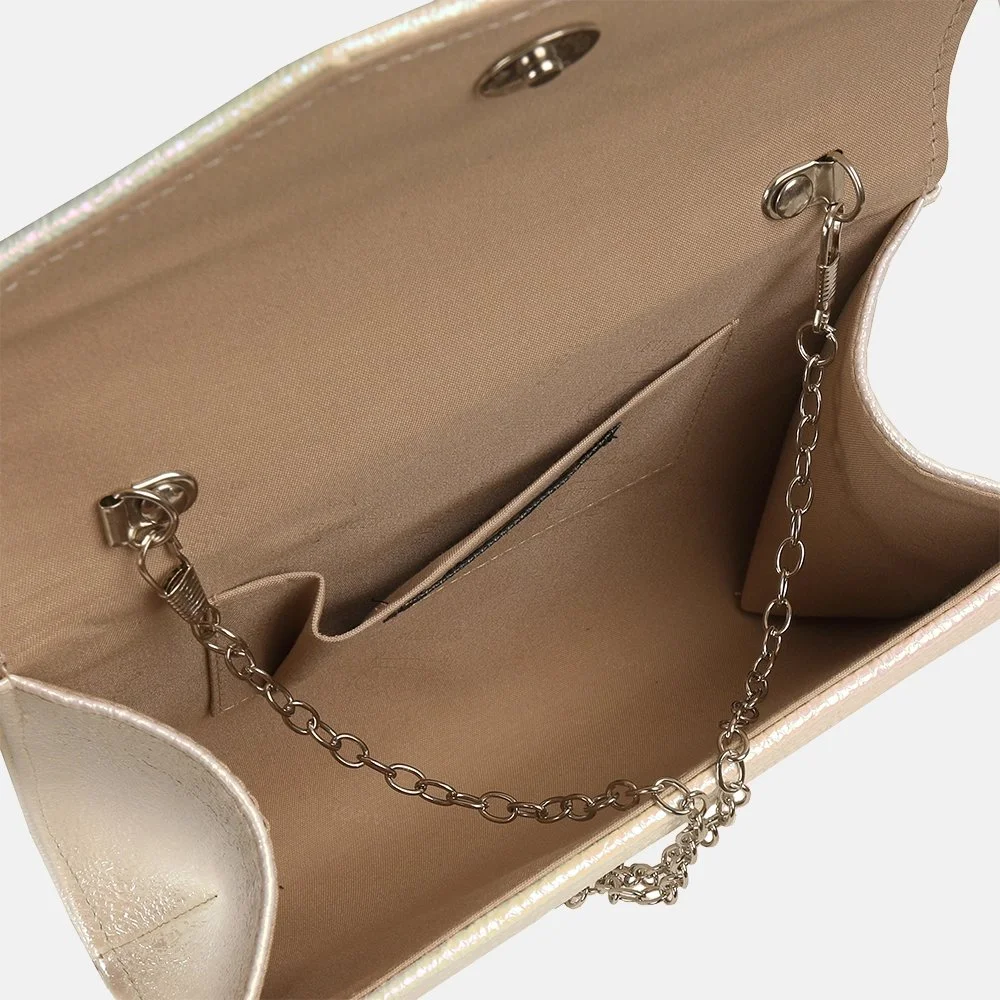 Bulaggi clutch rainbow metallic wit  bij Duifhuizen