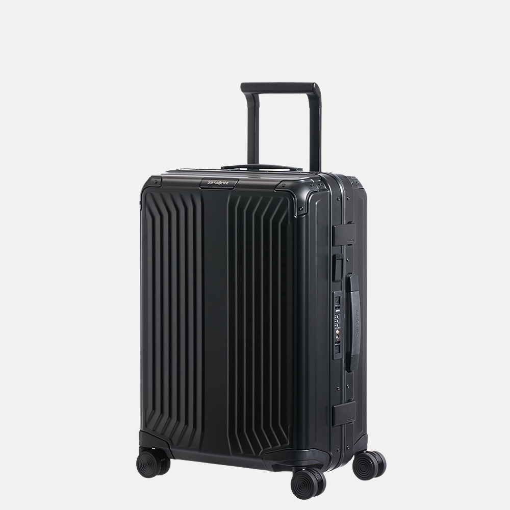 Samsonite Lite-Box Alu spinner 55 cm black bij Duifhuizen