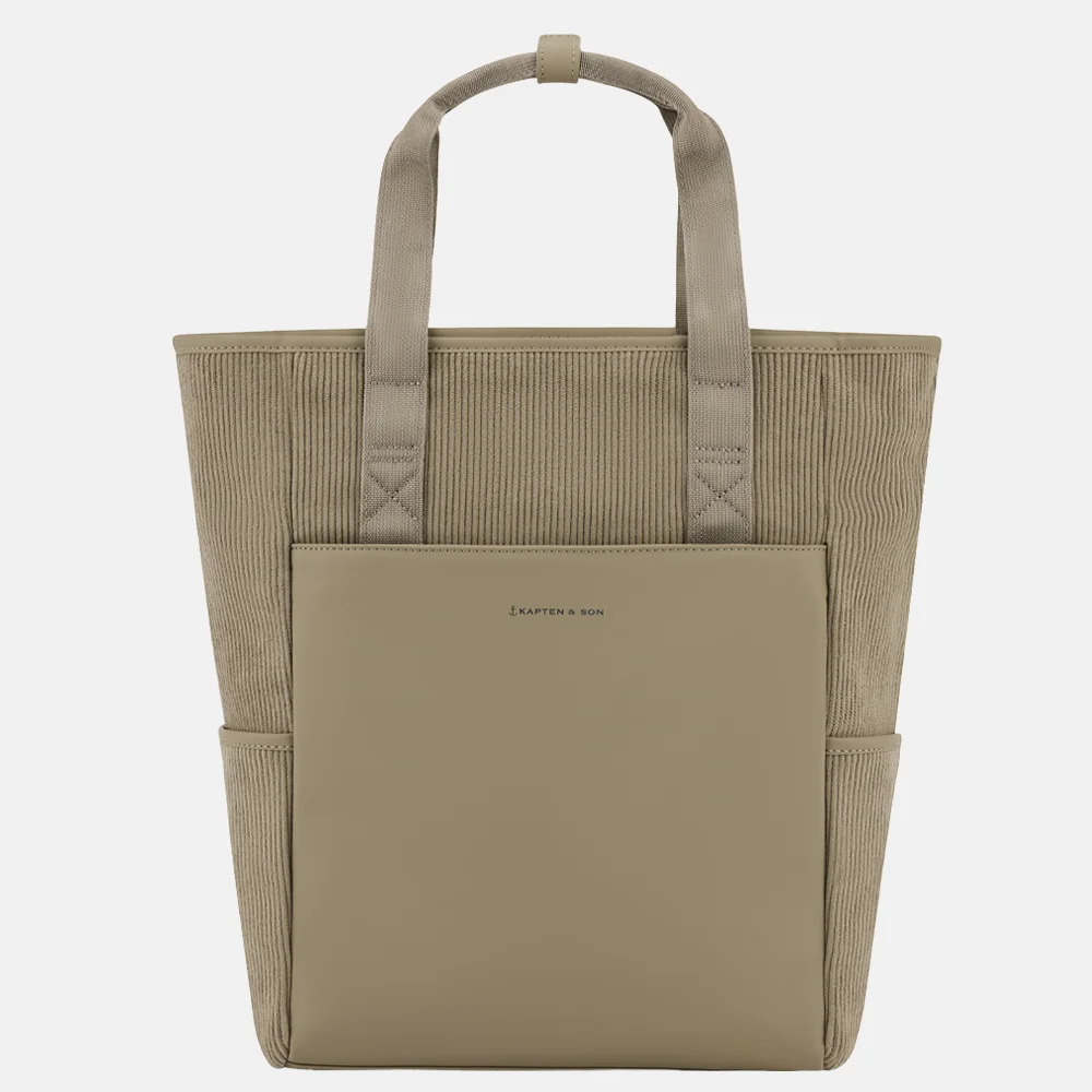 Kapten & Son Lindby Corduroy rugzak khaki