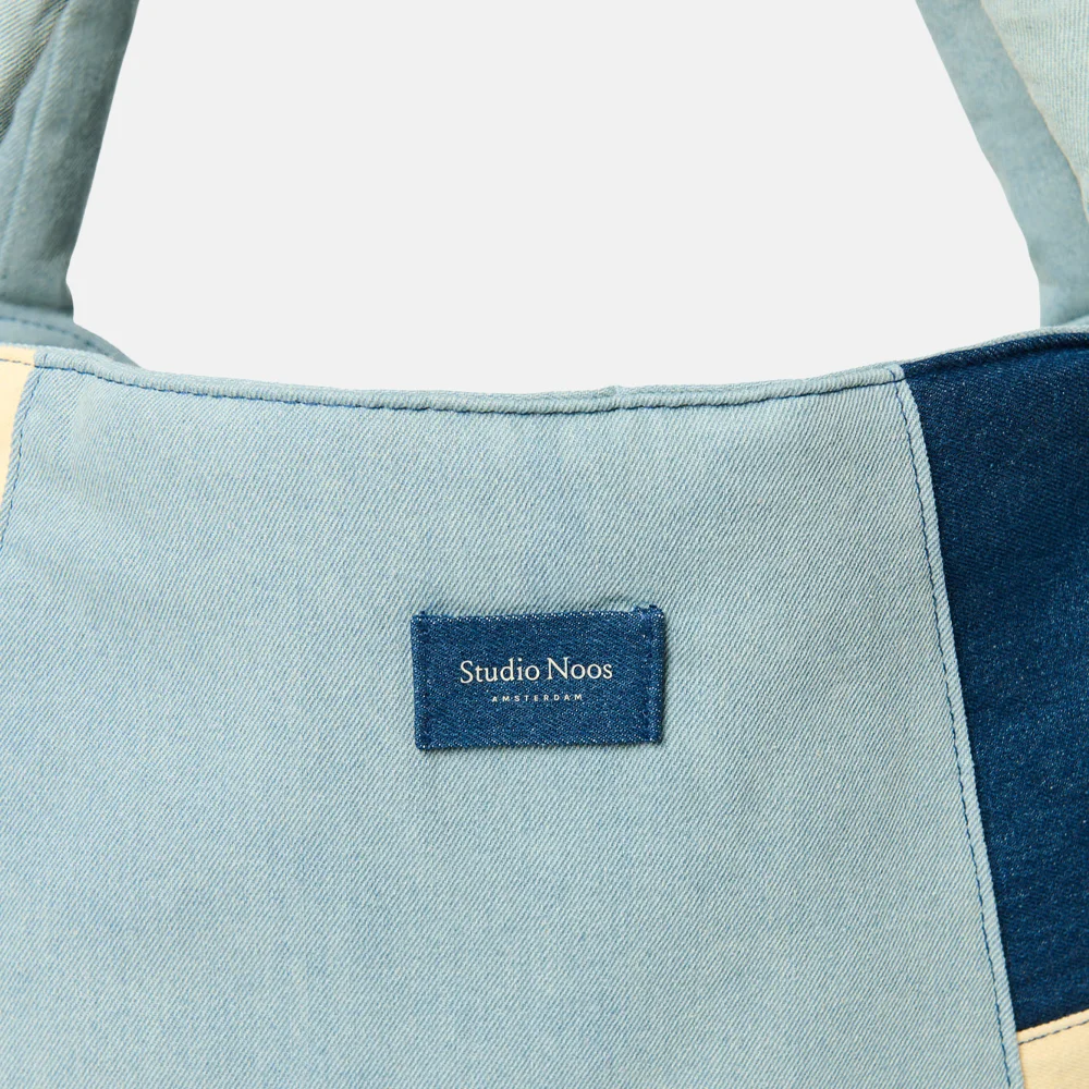 Studio Noos Patchwork Mom shopper denim bij Duifhuizen
