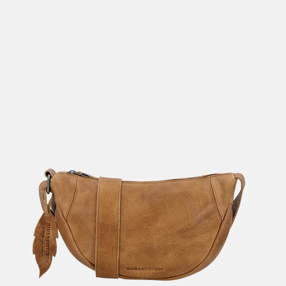 Hide & Stitches  Earth inspire crossbody tas bruin bij Duifhuizen