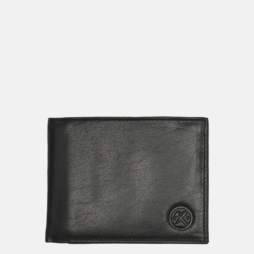 Hide & Stitches San Antonio billfold zwart