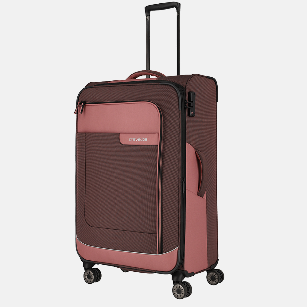 Travelite Viia koffer 77 cm rose bij Duifhuizen