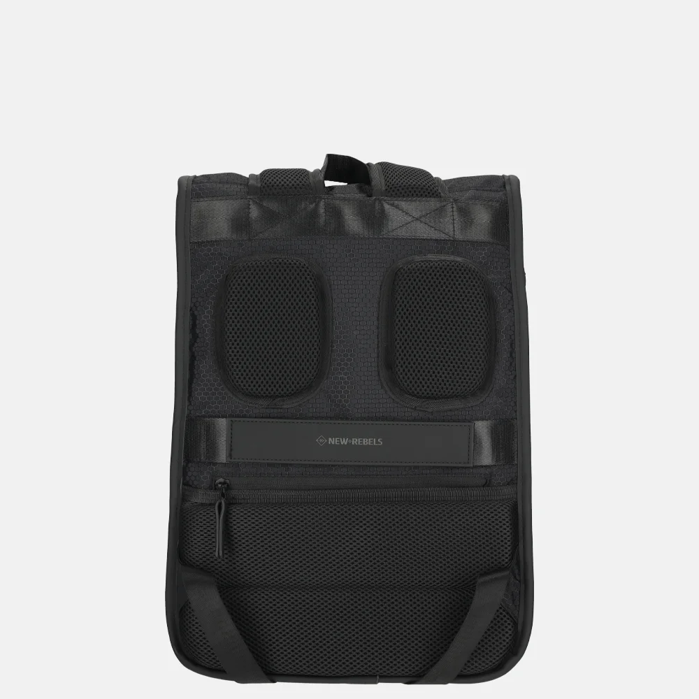 New Rebels Trondheim rugzak 15 inch zwart bij Duifhuizen