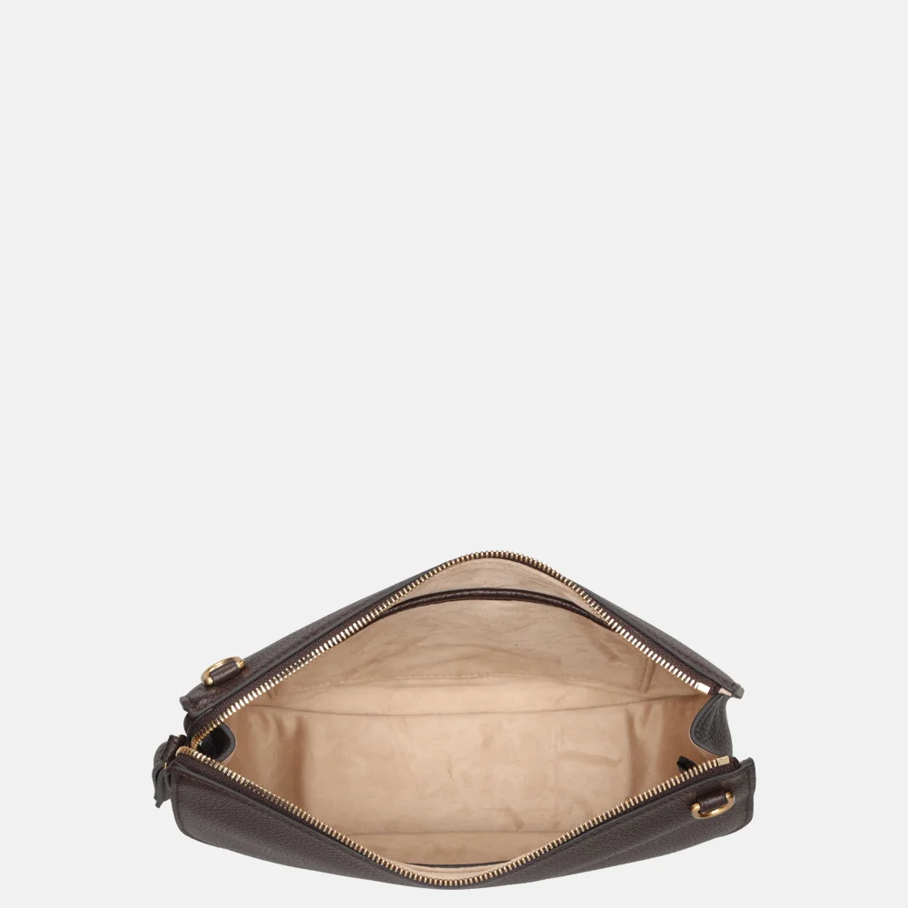 Smaak Amsterdam Silke crossbody tas dark chocolat bij Duifhuizen