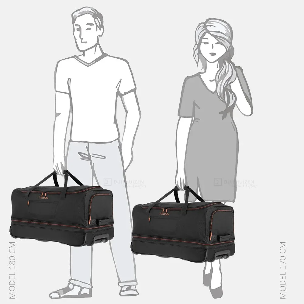 Travelite Basics reistas 70 cm black/orange bij Duifhuizen