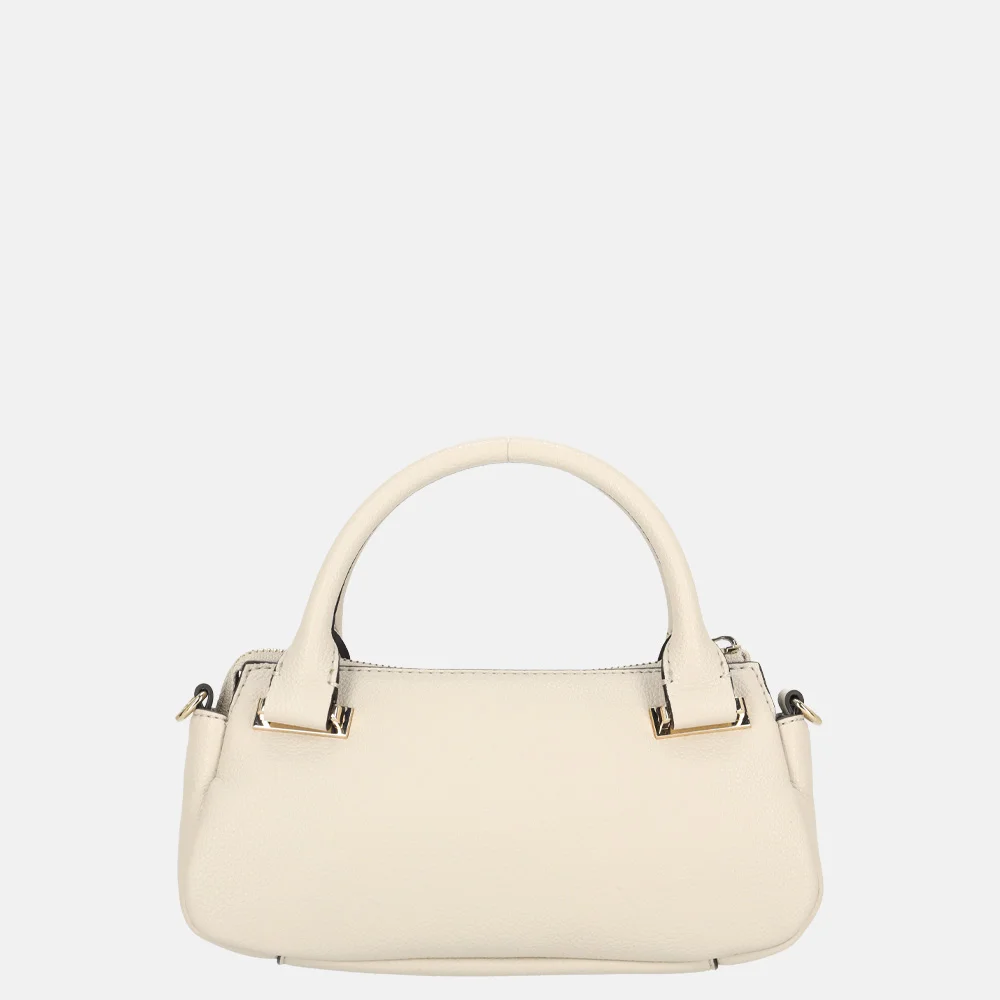 Guess Evie mini satchel handtas light taupe bij Duifhuizen
