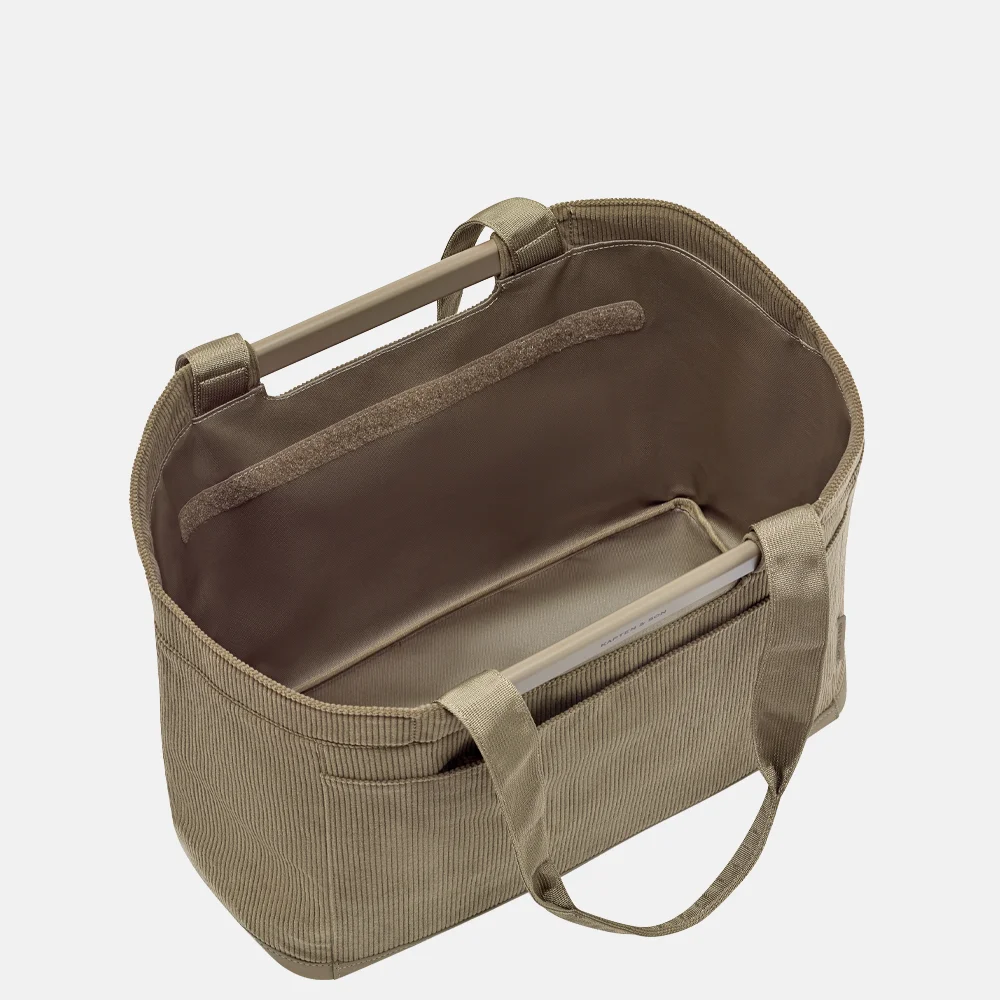 Kapten & Son Vaasa boodschappentas dusty khaki bij Duifhuizen