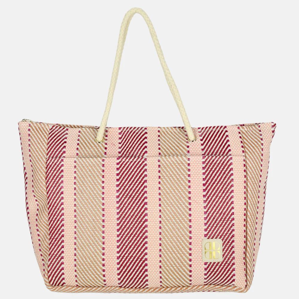 Laurent David Valerie strandtas multi pink bij Duifhuizen