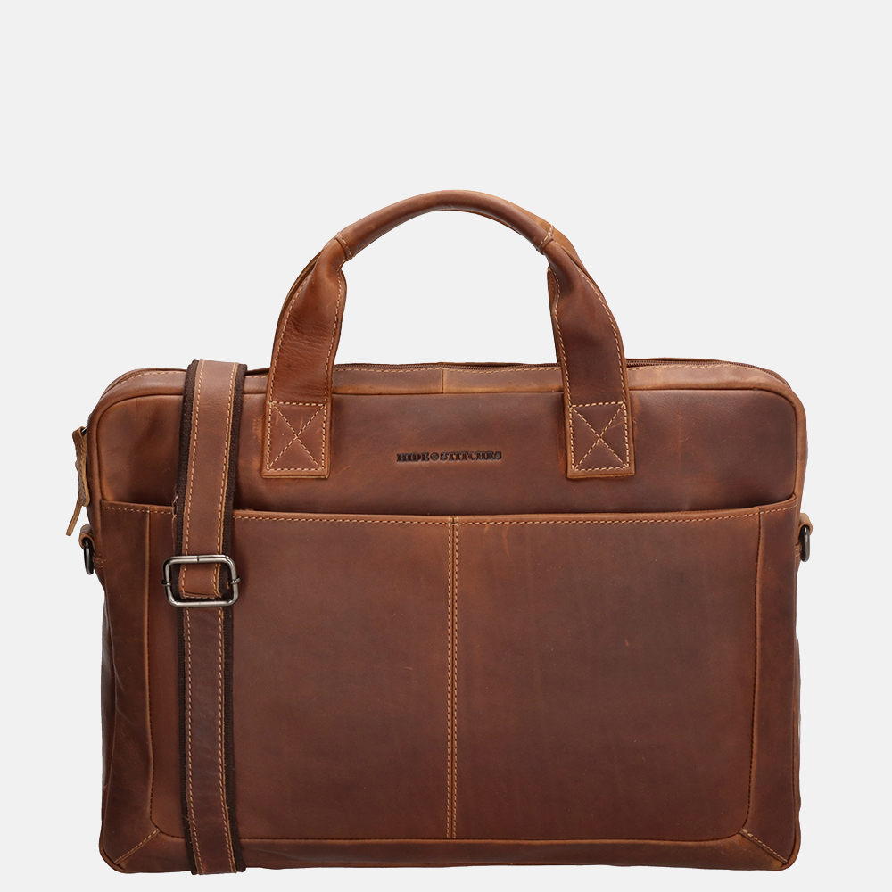 Hide & Stitches Japura laptoptas 15.6 inch cognac