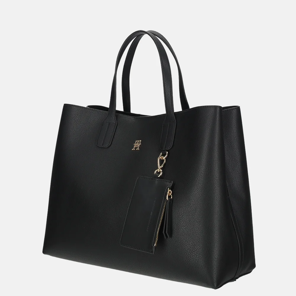 Tommy Hilfiger Icon shopper black bij Duifhuizen