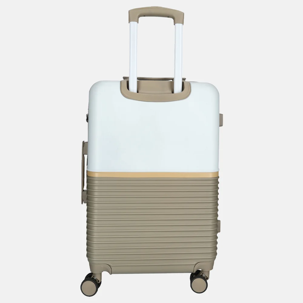Enrico Benetti reiskoffer 65 cm taupe-ivoor bij Duifhuizen