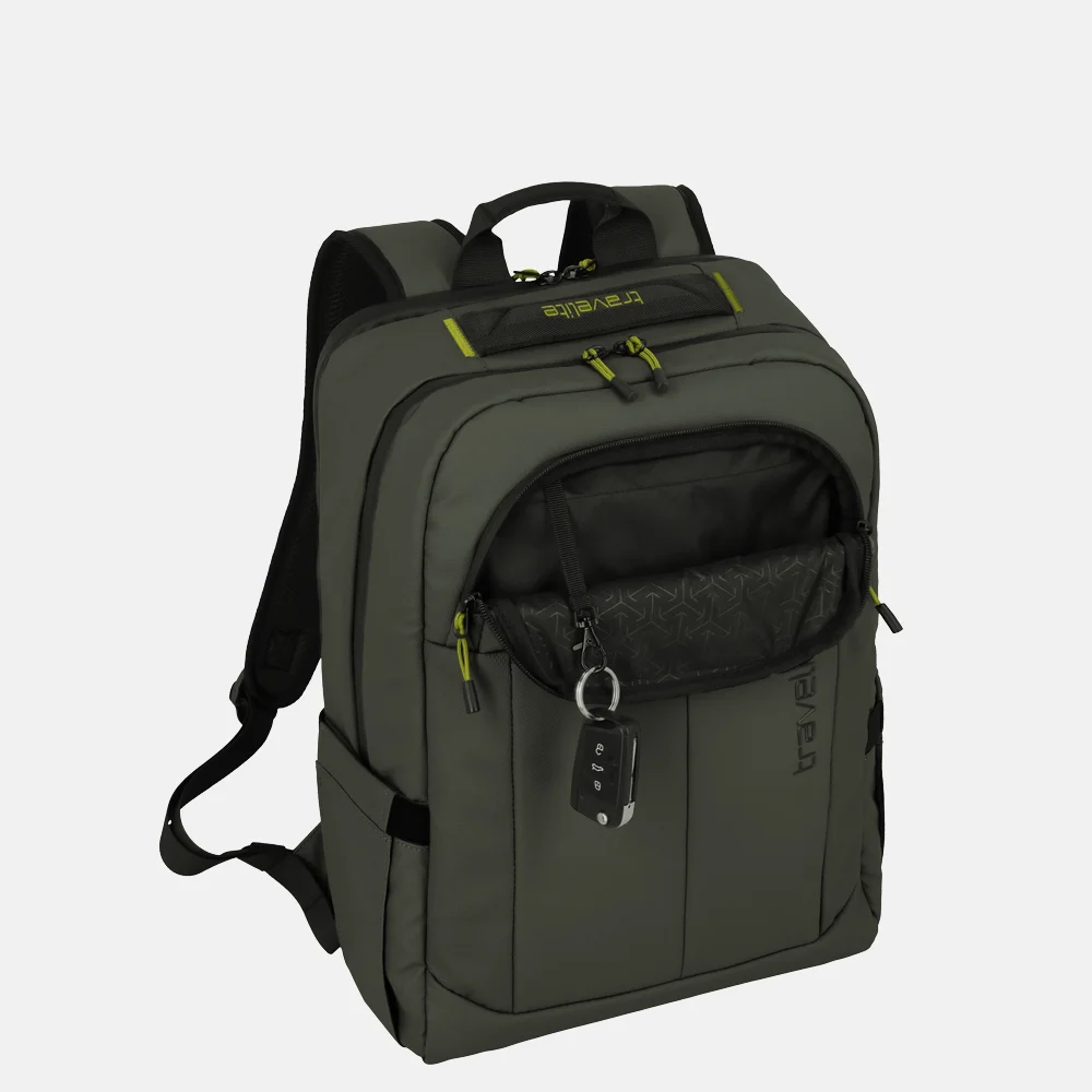 Travelite Briize rugzak M khaki bij Duifhuizen