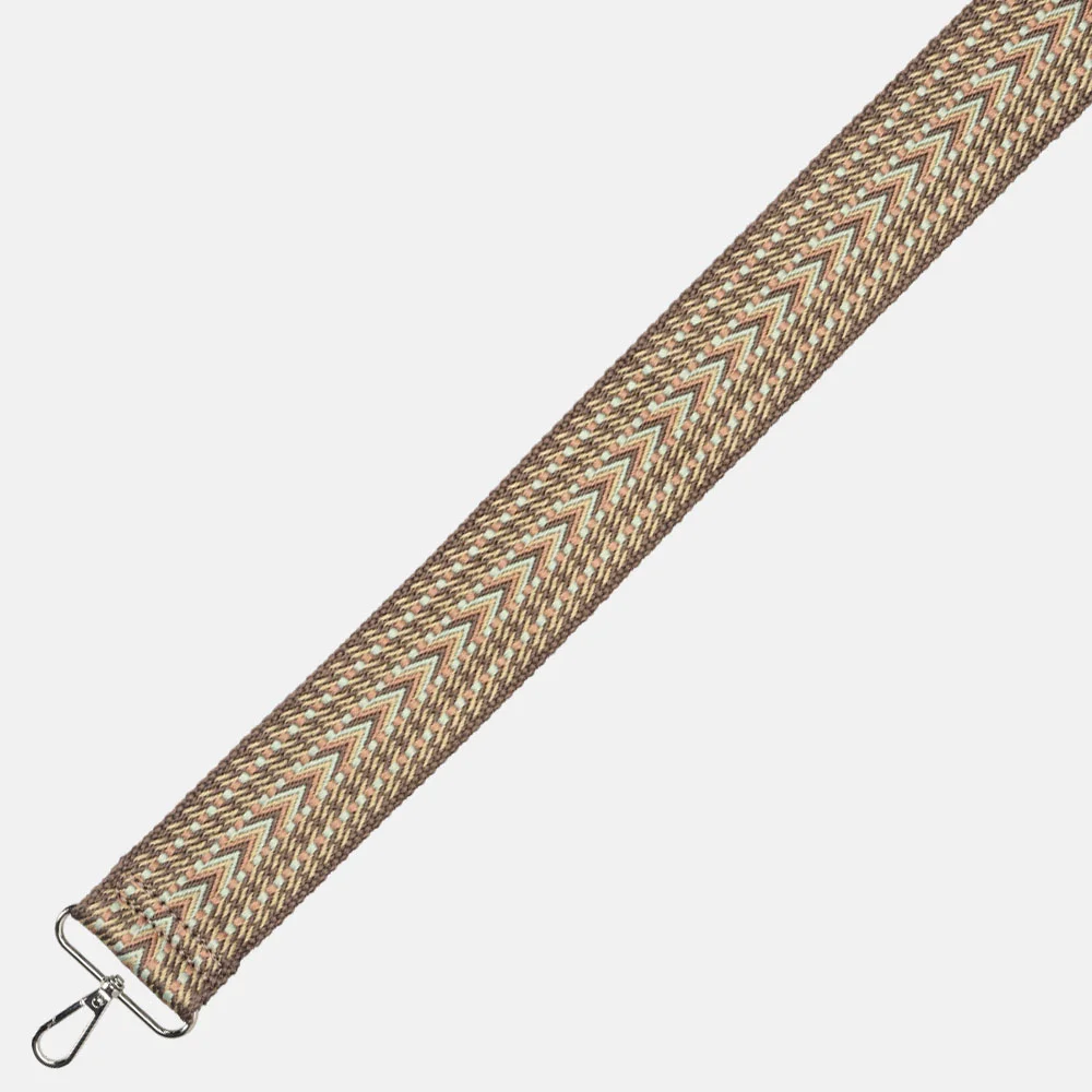 Flora & Co Saffiano crossbody tas taupe bij Duifhuizen