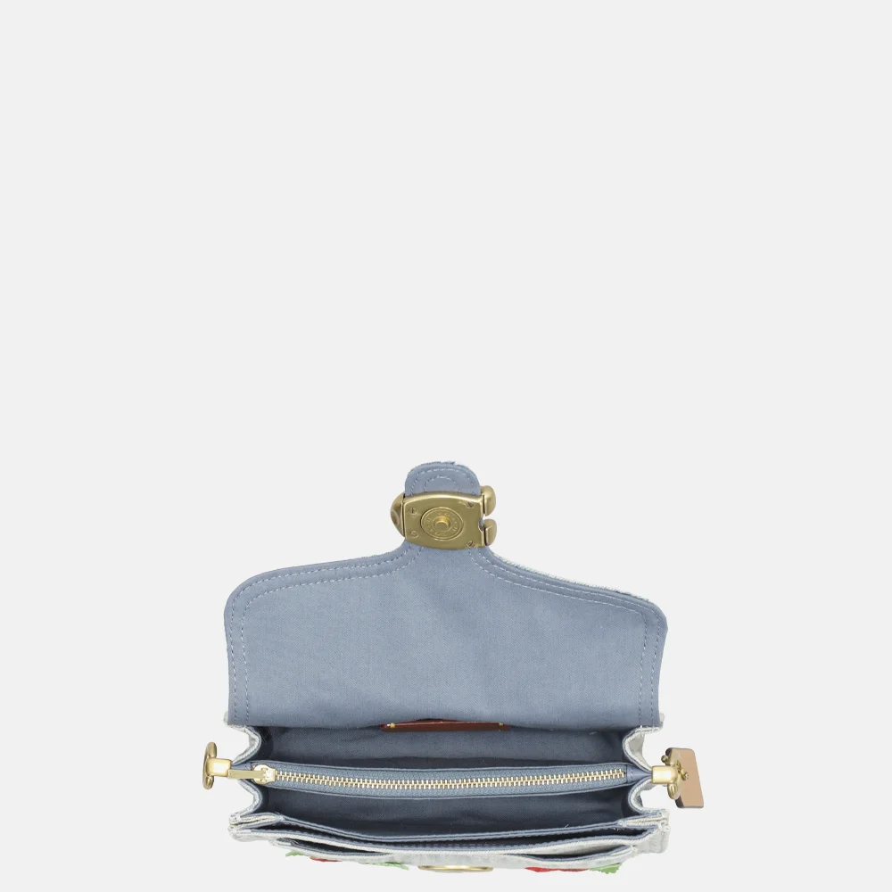 Coach Tabby Cherry embroidered schoudertas 20' denim multi bij Duifhuizen