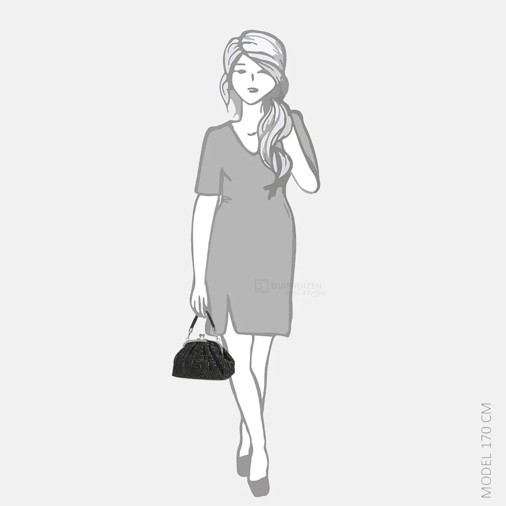 Firenze Strass handtas black bij Duifhuizen