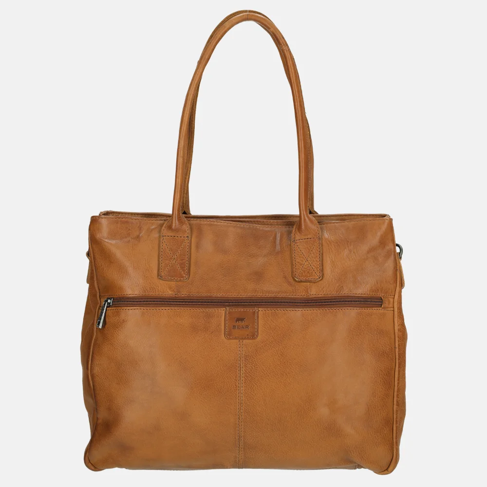 Bear Design shopper 15 inch cognac bij Duifhuizen