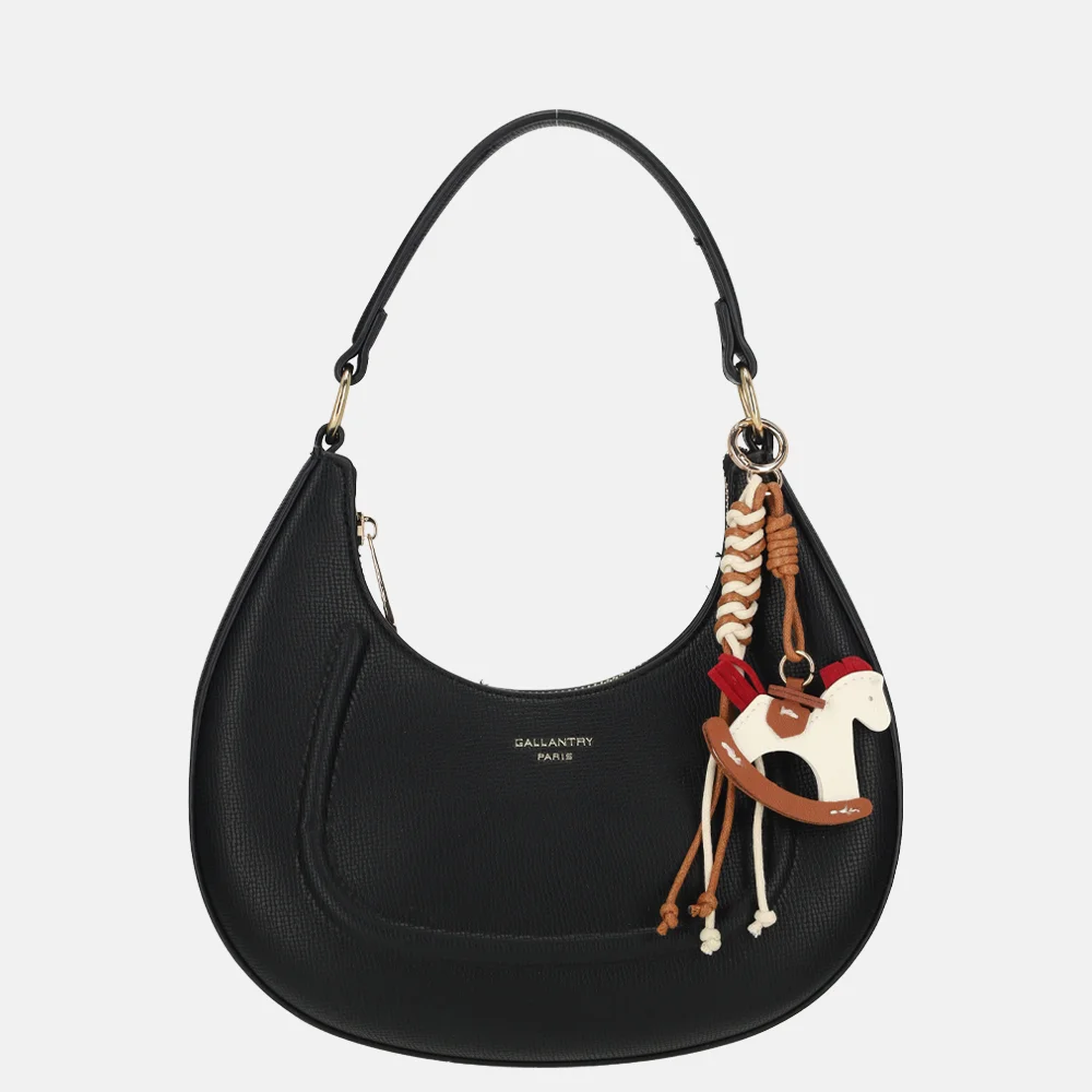 Firenze buideltas met bagcharm S black bij Duifhuizen