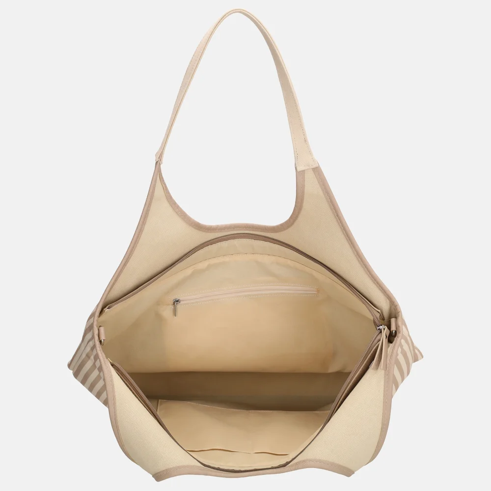 Zebra Trends Mira shopper streep creme bij Duifhuizen