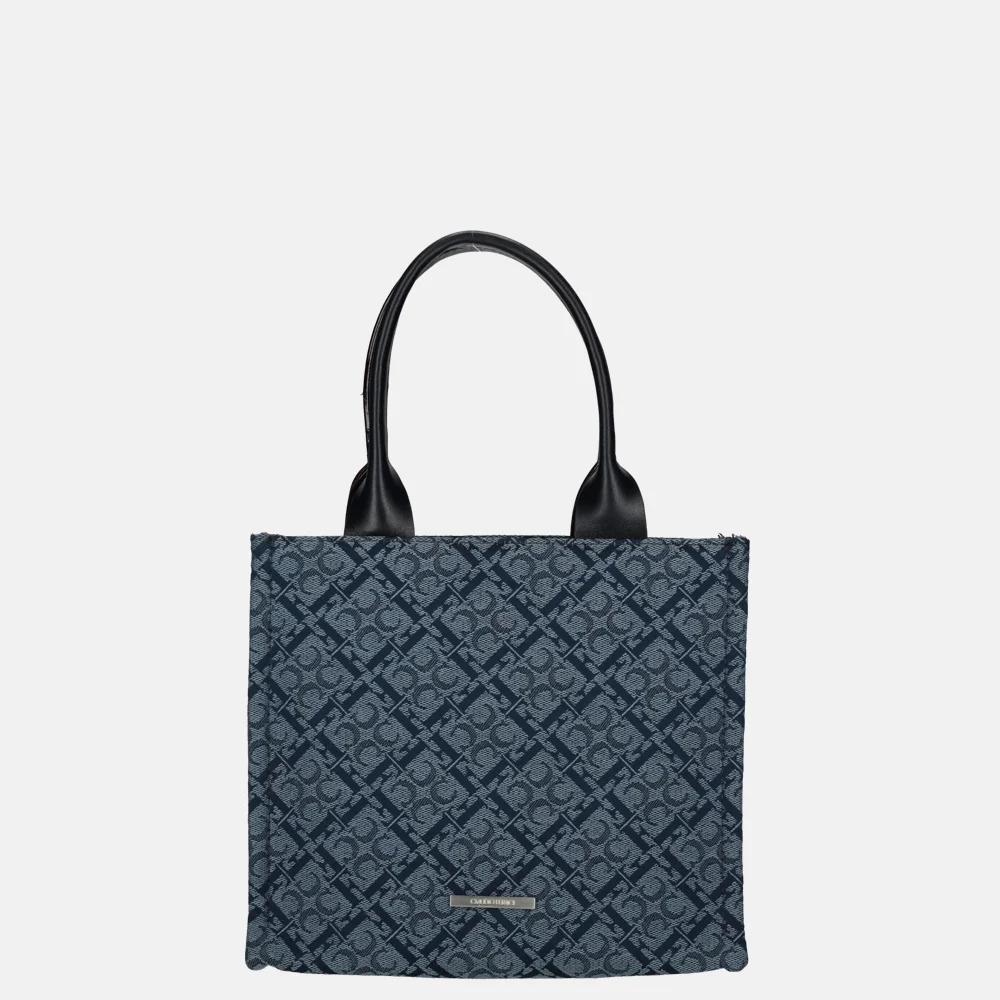 Claudio Ferrici Logo handtas navy bij Duifhuizen