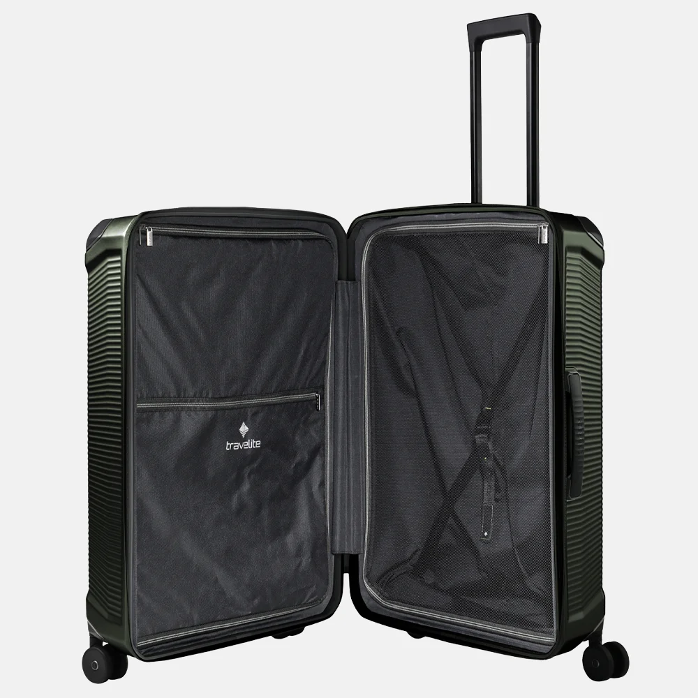 Travelite Millennium reiskoffer 76 cm pine green bij Duifhuizen