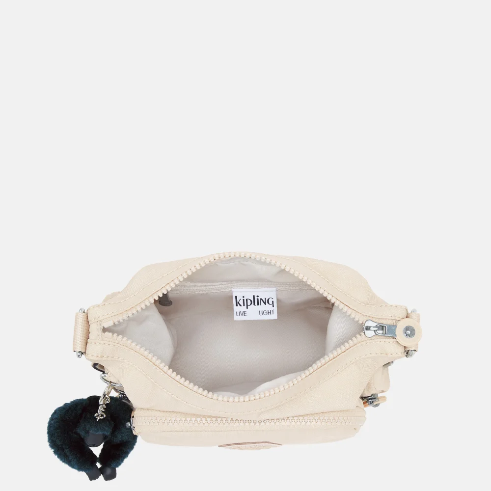 Kipling Gabbie crossbody tas mini back to beige bij Duifhuizen