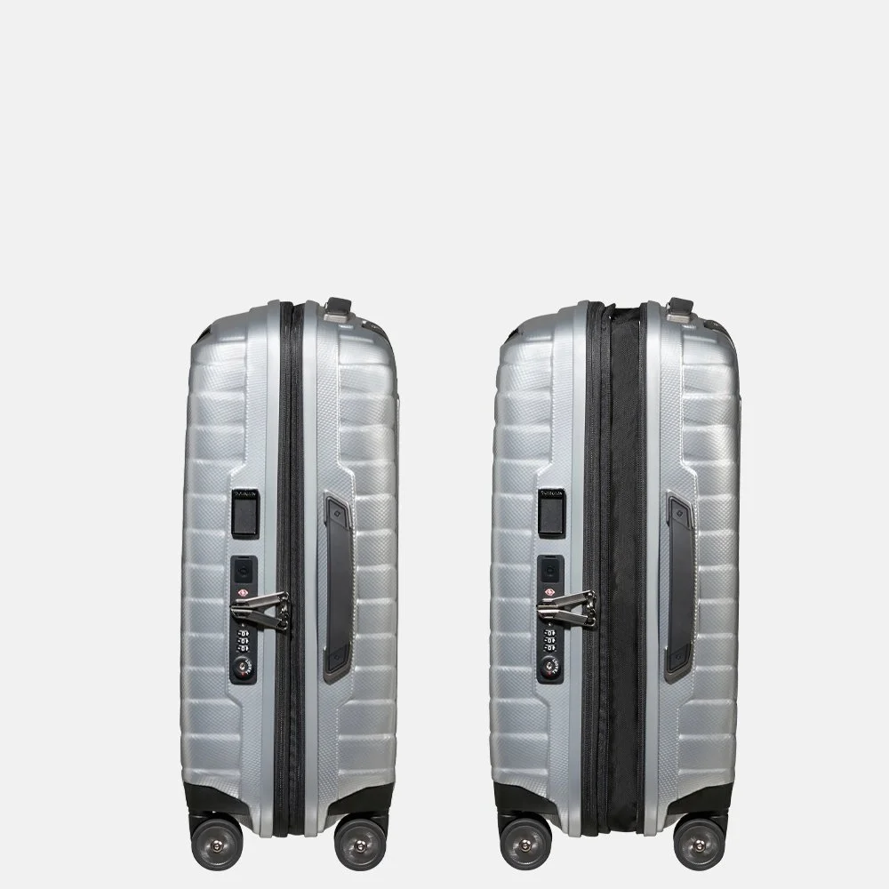 Samsonite Proxis expandable handbagage koffer 55 cm silver bij Duifhuizen